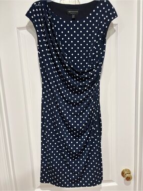 Sheath dress with draped front